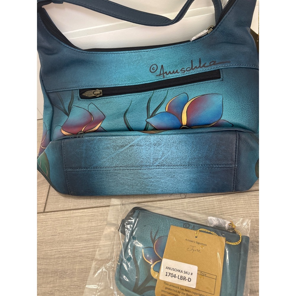 Anuschka Hand Painted Leather Handbag/Purse New with tags - Picture 3 of 3